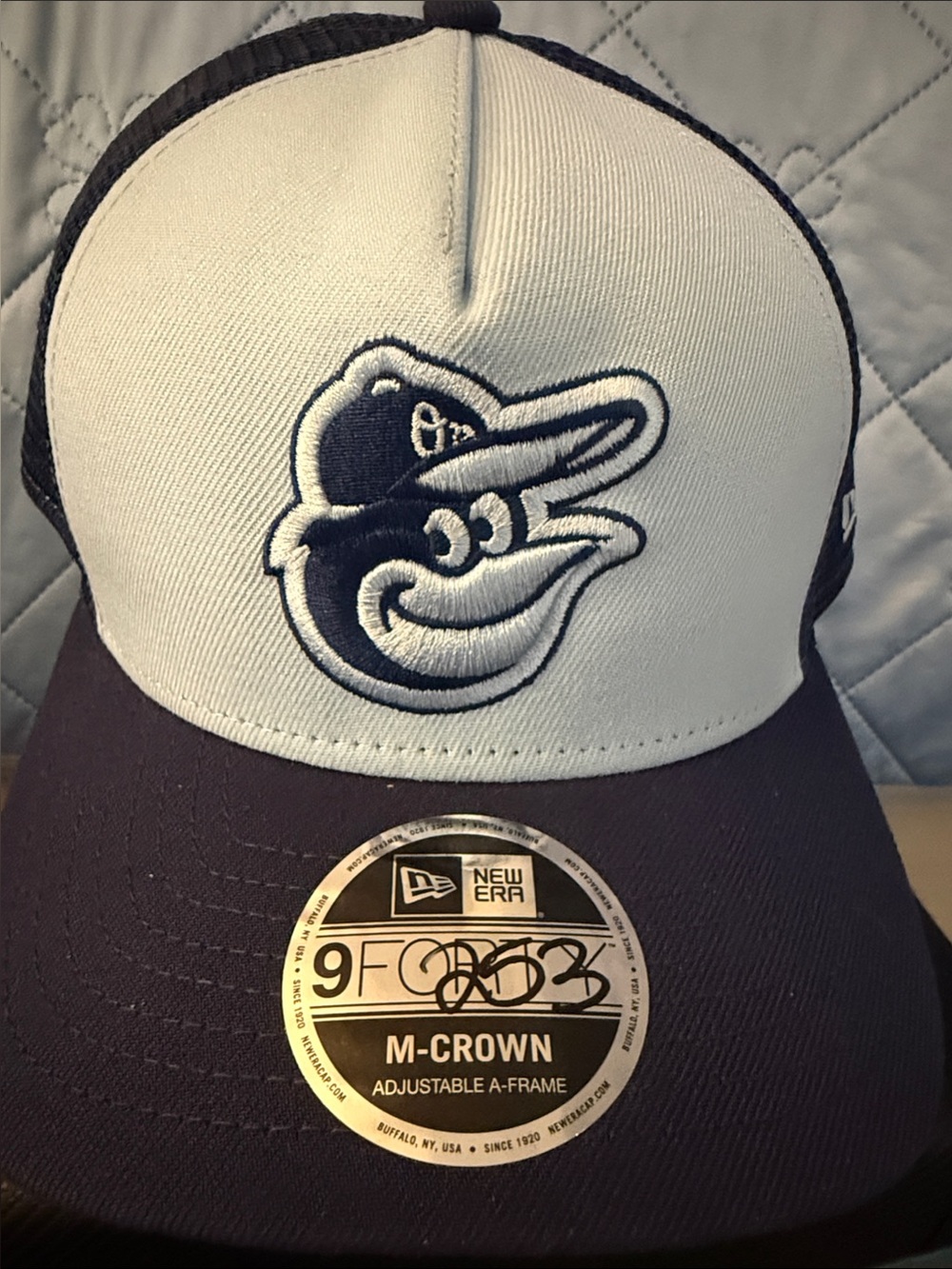 New Era Two-Tone Baltimore Orioles Trucker Hat - White & Navy